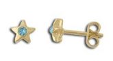 Brinco em forma de estrela folheado a ouro