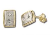 Brinco folheado a ouro com detalhe em nickel free